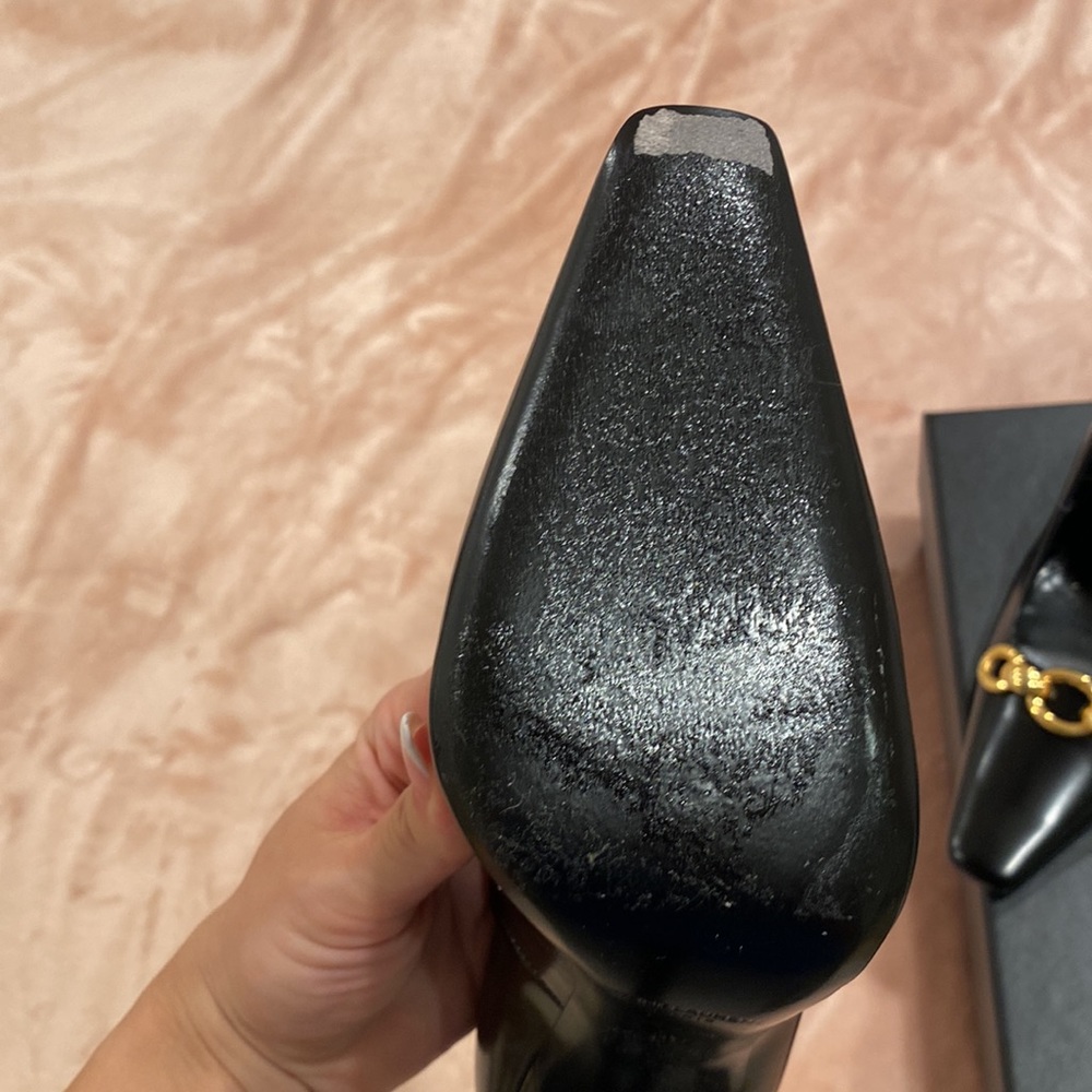 Saint Laurent Blade Embellished Pumps - Picture 3 of 6